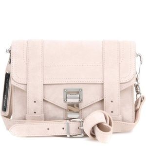 Proenza Schouler PS1 Mini Crossbody Suede Beige
